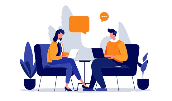 Purple Business talk business communication business meeting PNG